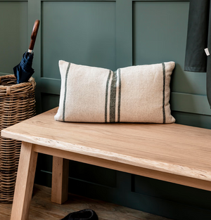 Stripe Cushion, Forest Green