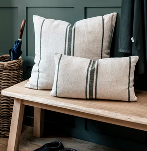 Stripe Cushion, Forest Green