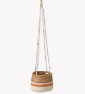 NEW Hanging Plant Pot, Seagrass Terracotta