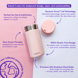 Stainless Steel Reusable Cup 12oz - Oat Milk