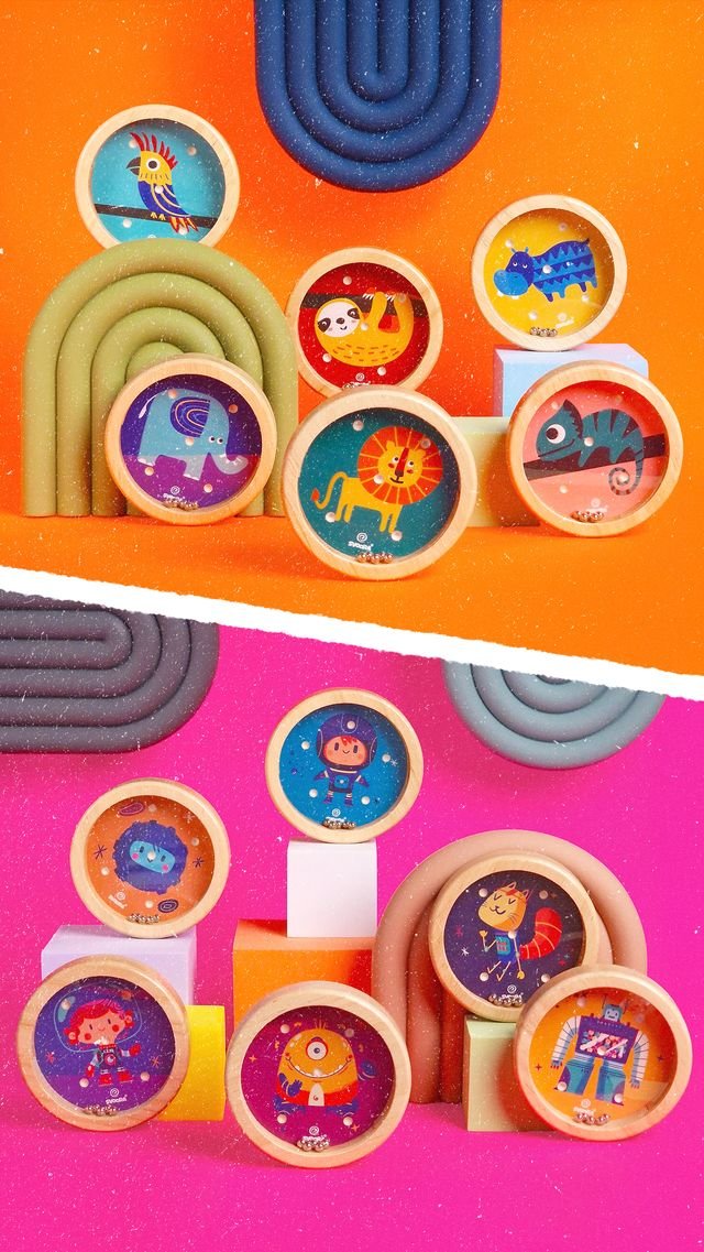 Wooden Animal Balance Game