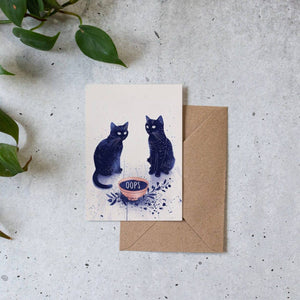 Oops - Naughty cats accident| I'm Sorry Card | Encouragement