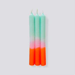 Dip Dye Neon Candle