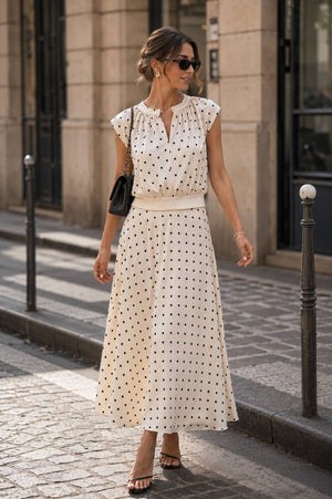 Valentine satin polka-dot print skirt - CK08152-7