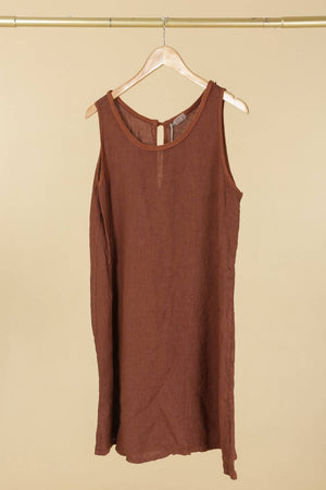 Colette Linen Dress with Pockets, Navy