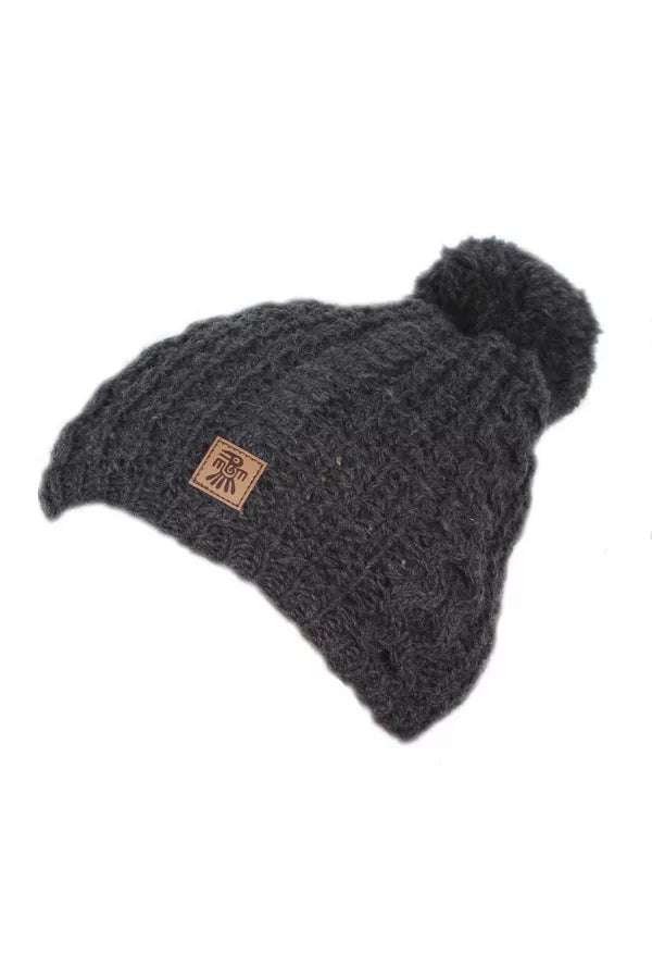 Chamonix Merino Bobble Beanie - Charcoal