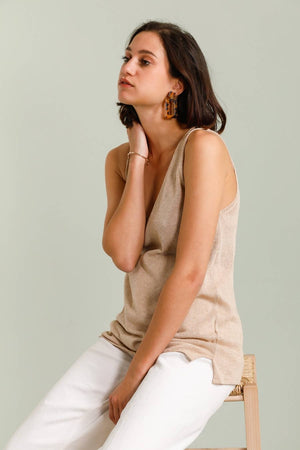 Nais Cotton V Neck Tank Top