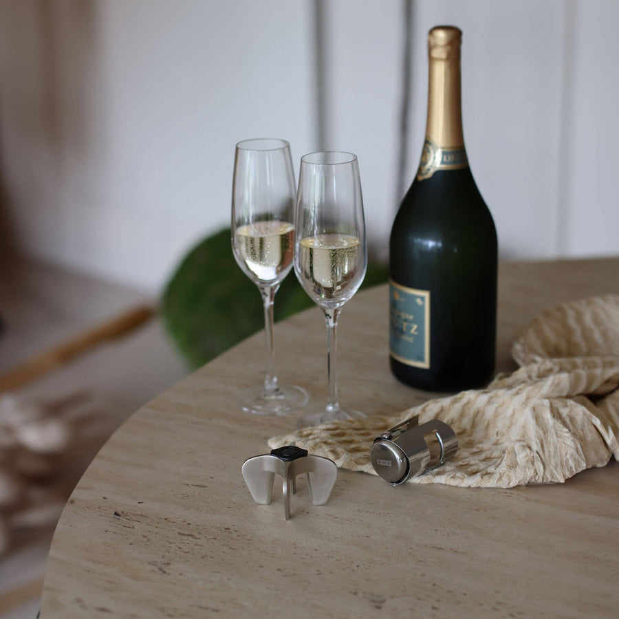 Stainless steel champagne cork