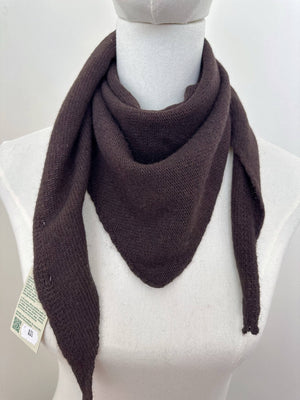 Eco cashmere ZO-MA Knitted Triangle Scarf -  Burgundy