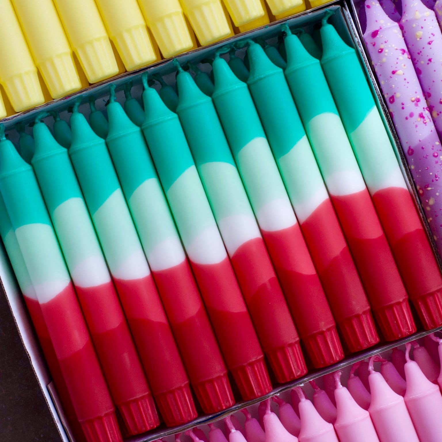 Taper Candle - Strawberry Sorbet Colors