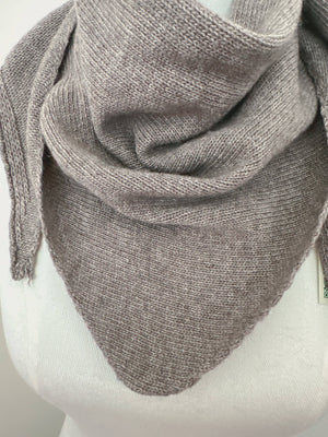 Eco cashmere ZO-MA Knitted Triangle Scarf -  Burgundy