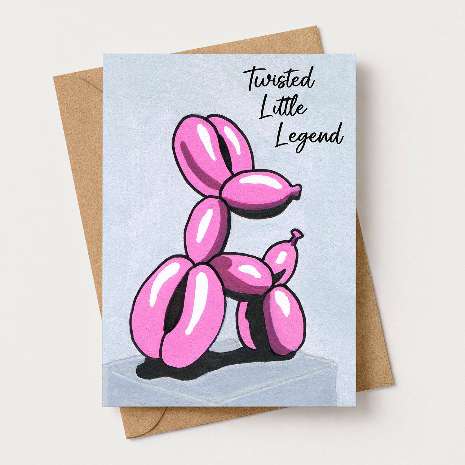 Twisted Little Legend Funny Quirky Balloon Dog Greeting Card