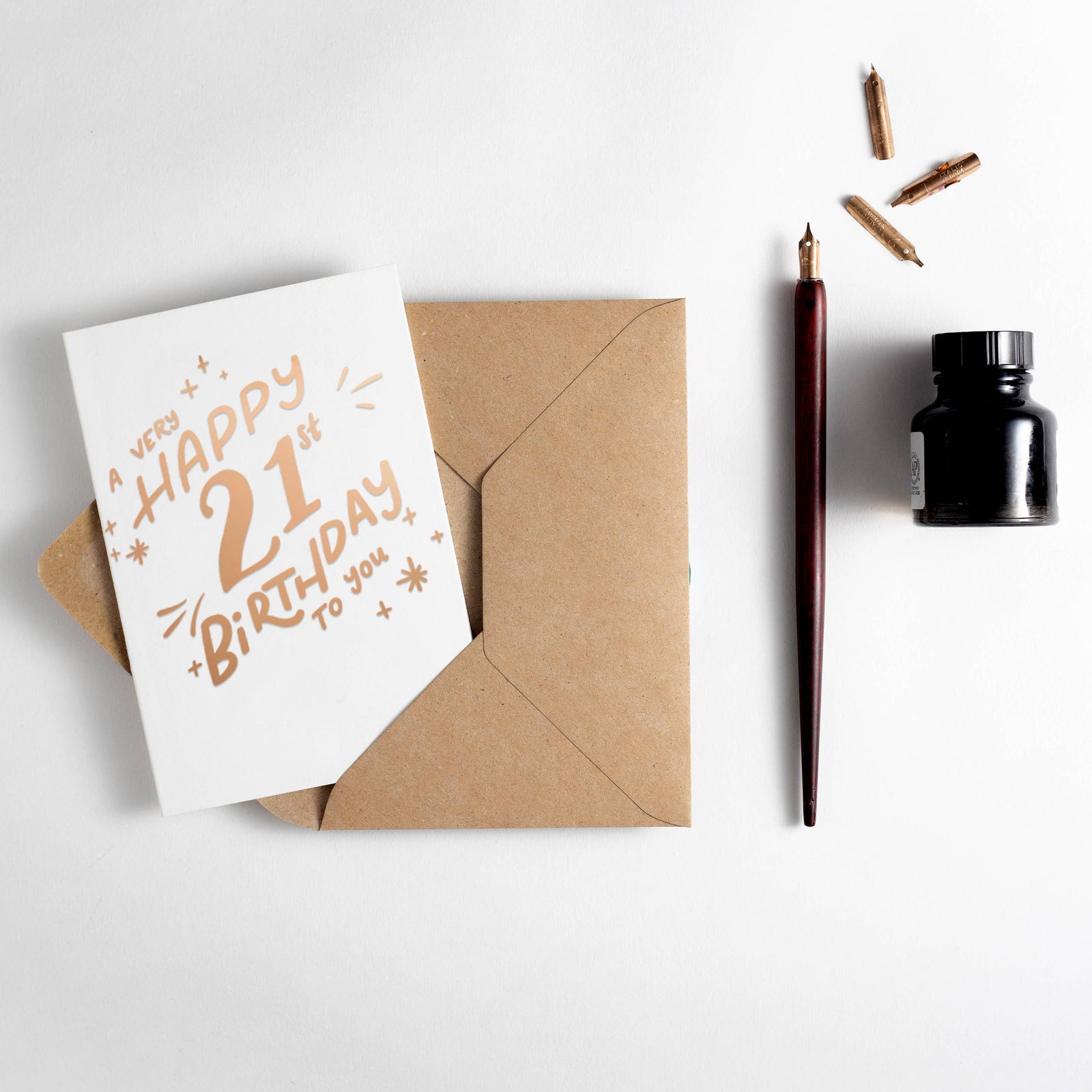 A Very Happy 21st Birthday Letterpress Milestone Age Card