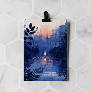 Sending you love and light | Sympathy Card
