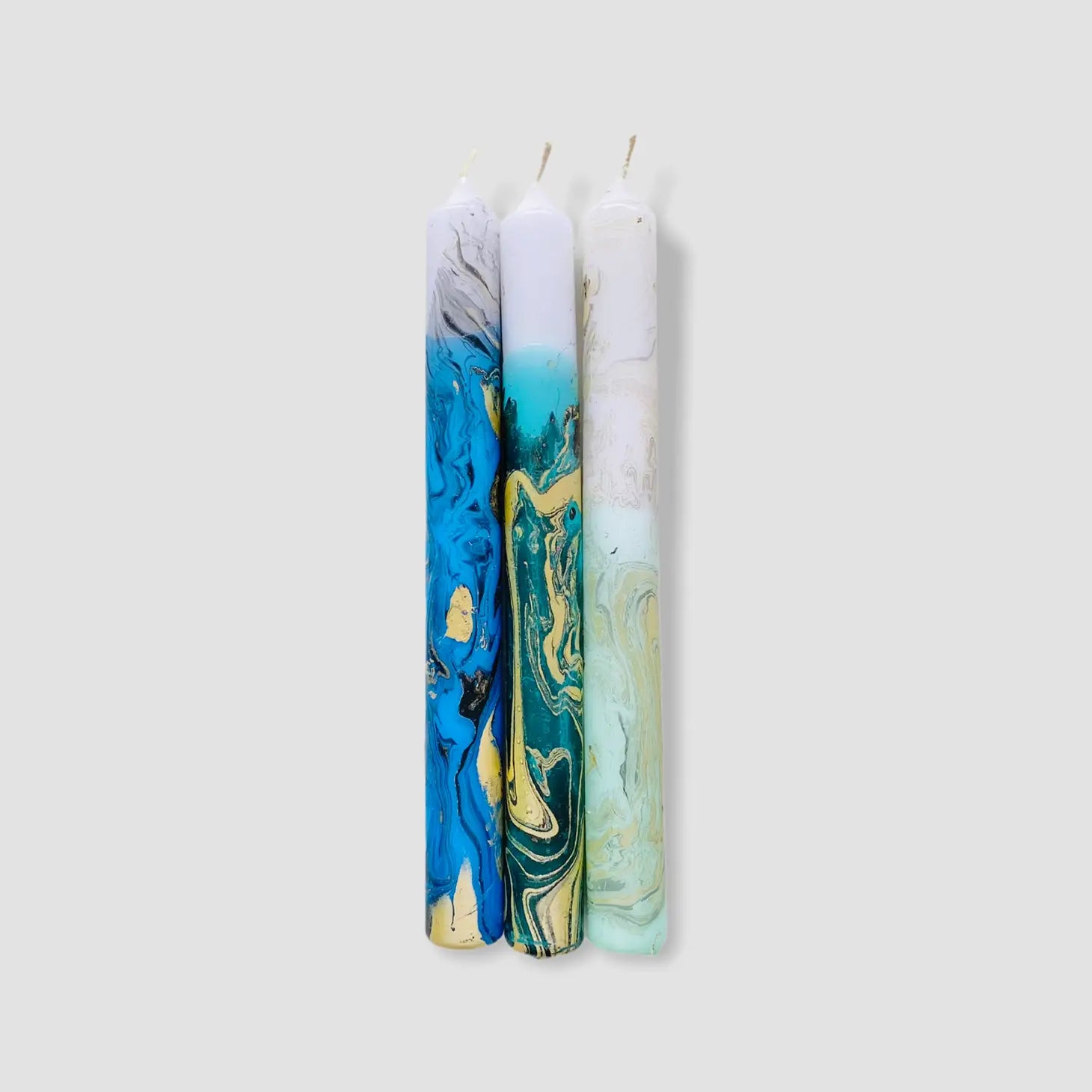 Dip Dye Marble Neptune Candle