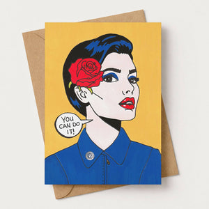 Rosie Inspired Empowerment Vintage Feminist Greeting Card