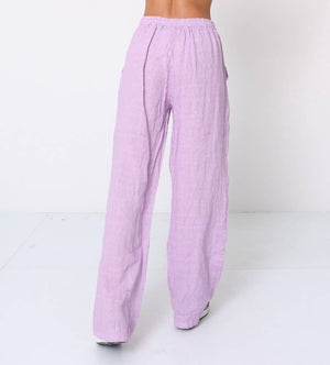 100% linen trousers REF. 30132: Navy / Unique