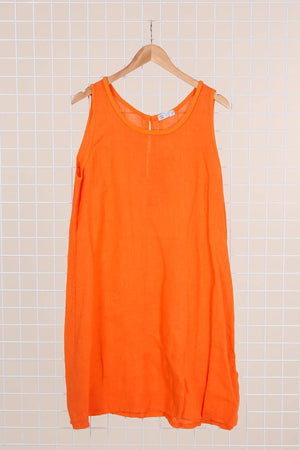 Colette Linen Dress with Pockets, Navy