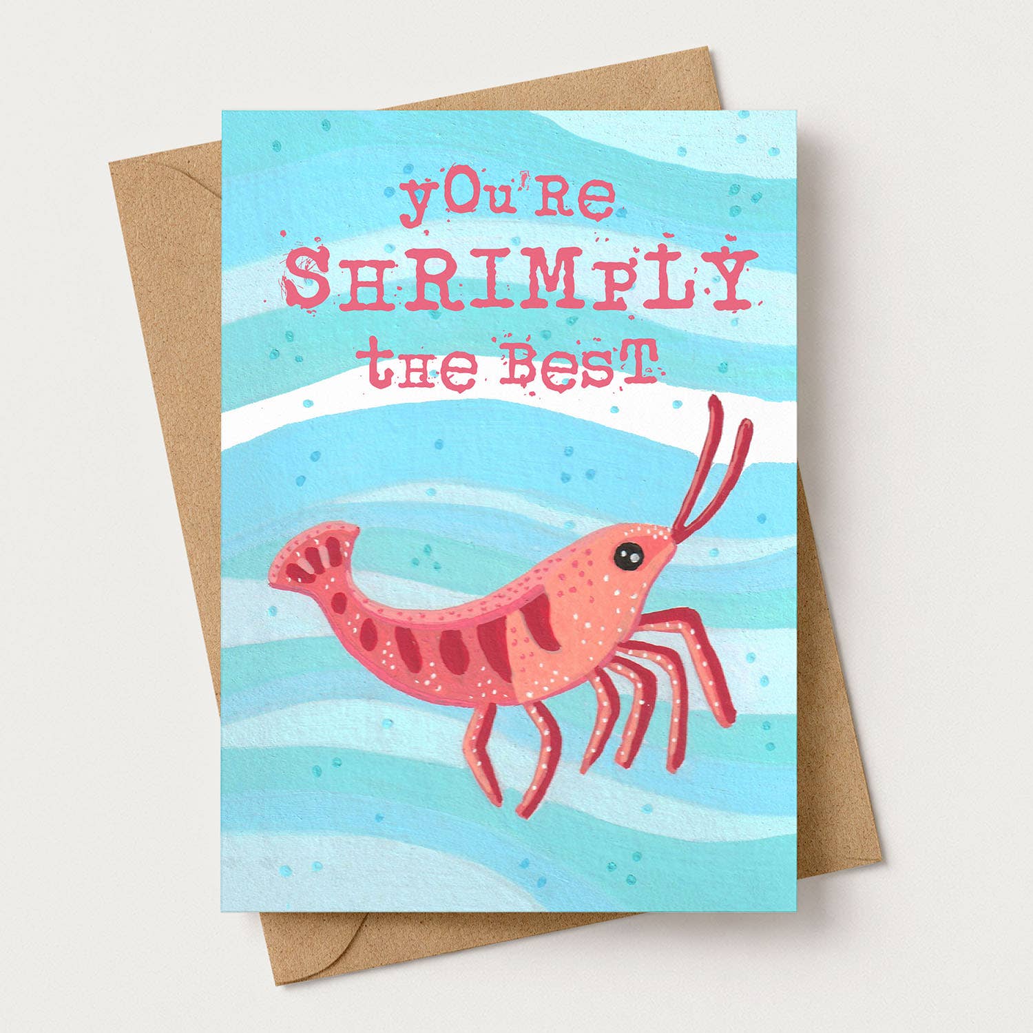 Funny Shrimp Seafood Beach Sea Pun Greeting Birthday Card