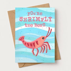 Funny Shrimp Seafood Beach Sea Pun Greeting Birthday Card