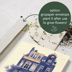 Wisteria on the canal house | Everyday Greeting Card | Dutch