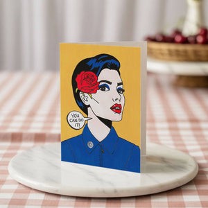Rosie Inspired Empowerment Vintage Feminist Greeting Card