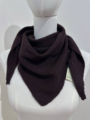 Eco cashmere ZO-MA Knitted Triangle Scarf -  Burgundy