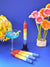 Taper candle, Rainbow Splash