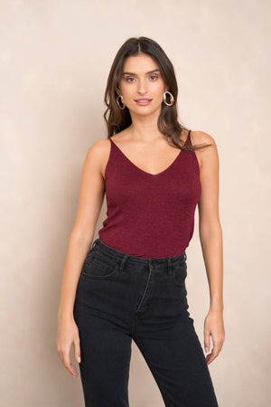 Shiny lurex tank top - 8752