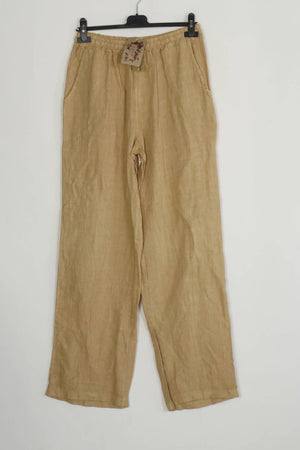 100% linen trousers REF. 30132: Terracotta / Unique
