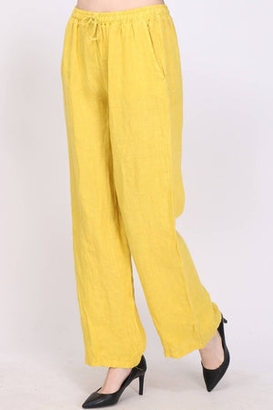 100% linen trousers REF. 30132: Fuchsia / Unique