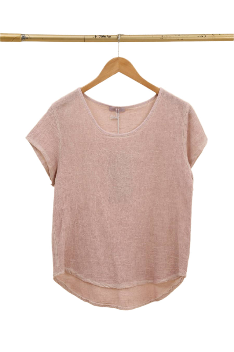 Cotton-linen blend t-shirt