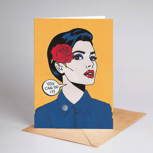 Rosie Inspired Empowerment Vintage Feminist Greeting Card
