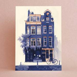 Wisteria on the canal house | Everyday Greeting Card | Dutch