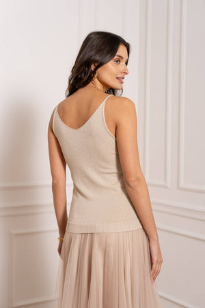 Shiny lurex tank top - 8752