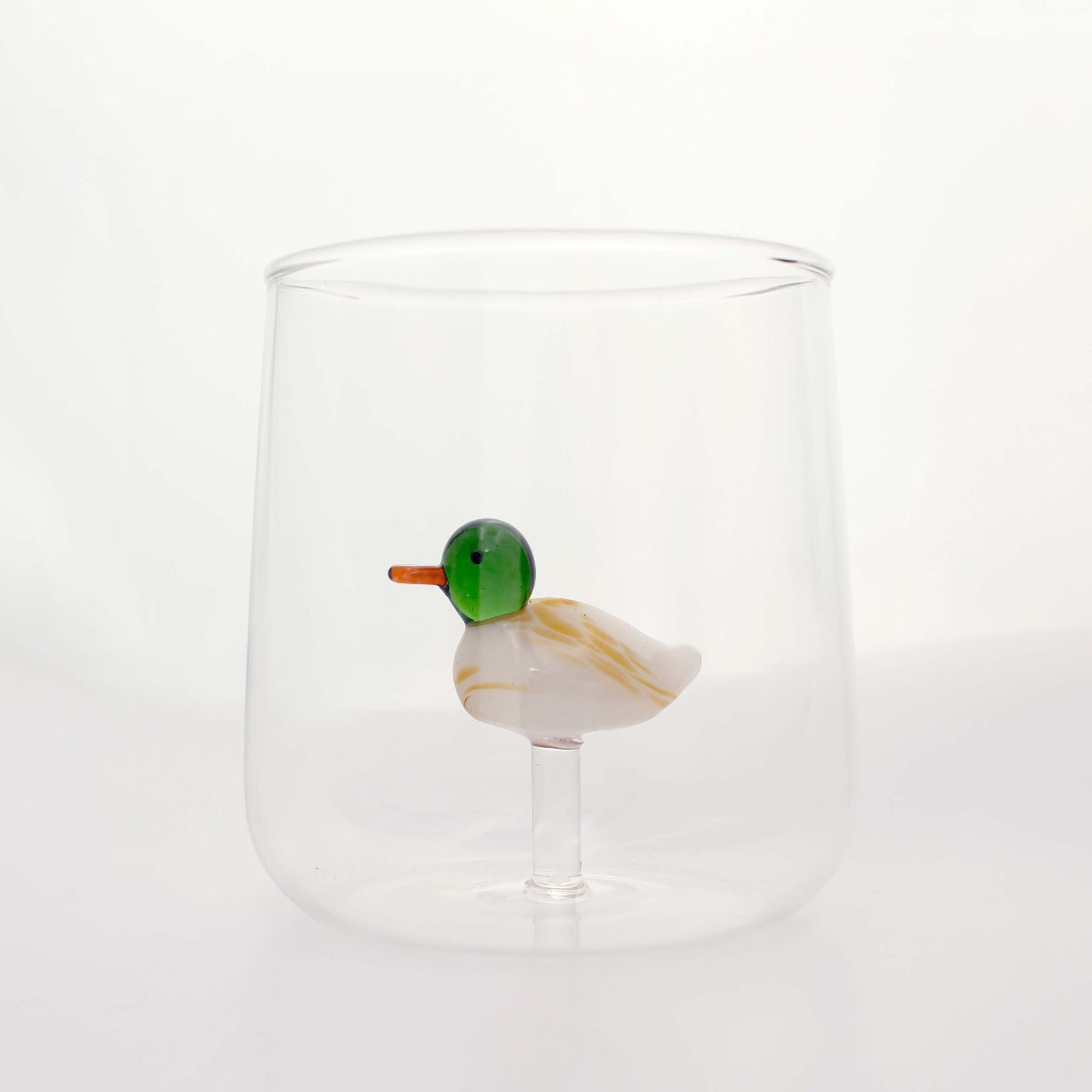 Handmade Drinking Glass, Duck