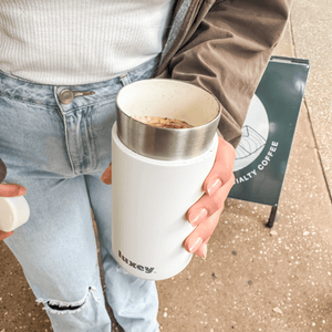 Stainless Steel Reusable Cup 12oz - Oat Milk