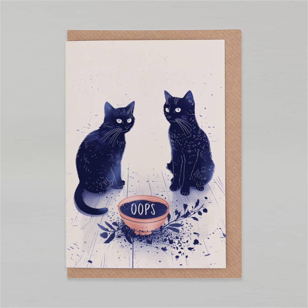 Oops - Naughty cats accident| I'm Sorry Card | Encouragement