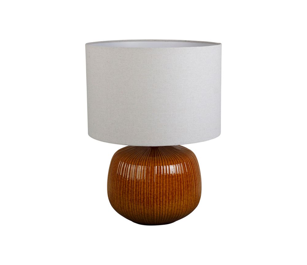 Amber & Linen Lamp