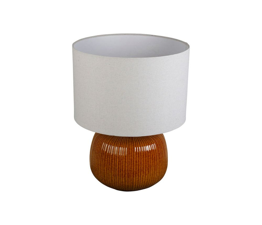 Amber & Linen Lamp