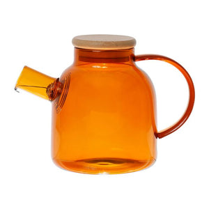 Amber Glass Teapot with Filter