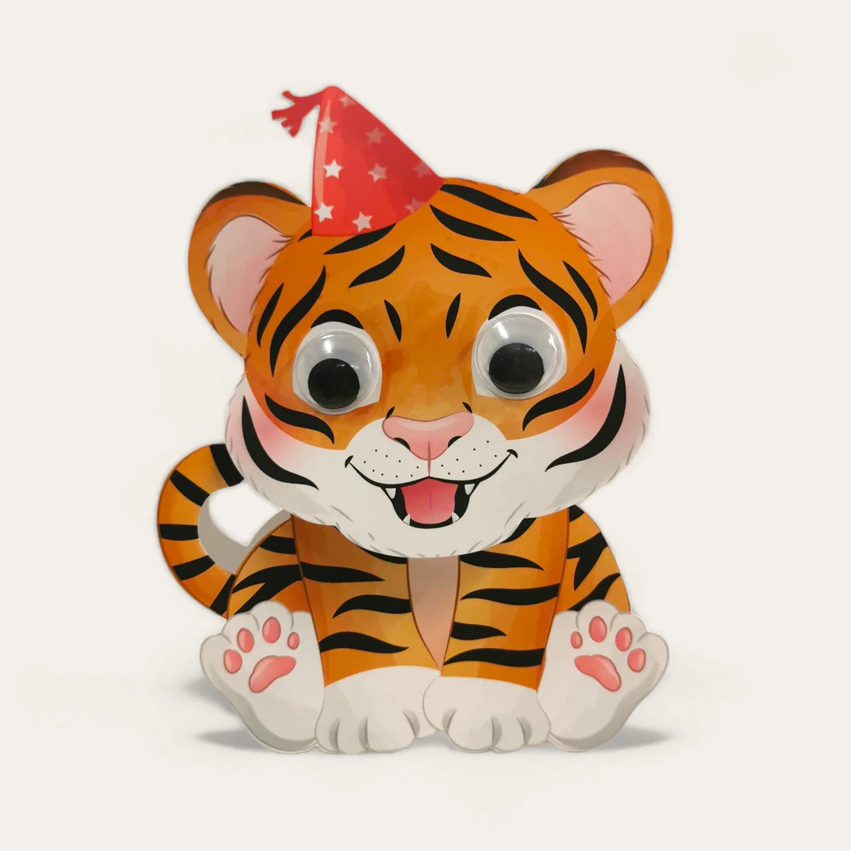 Wobbly Head Card - Tiger