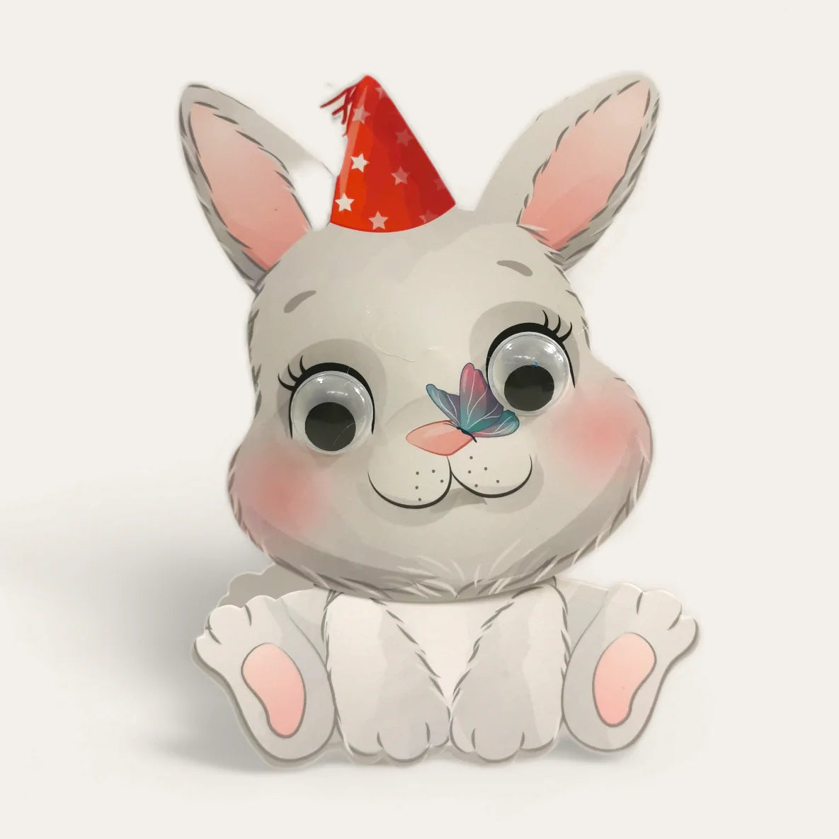 Wobbly Head Card - Rabbit