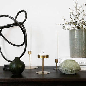 Anit Candle Stand Brass Finish - Small