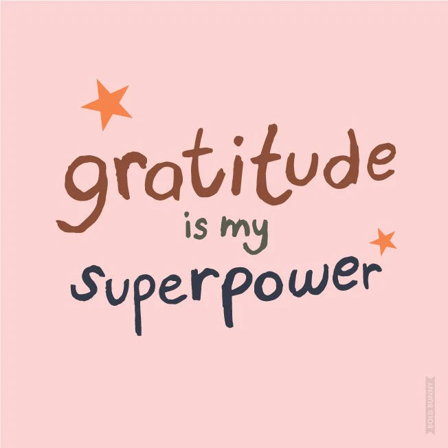 Bold Bunny Print - Gratitude is my superpower