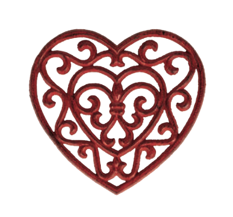Heart Trivet - Cast Iron