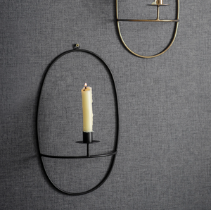 Wall Candle Holder, Black