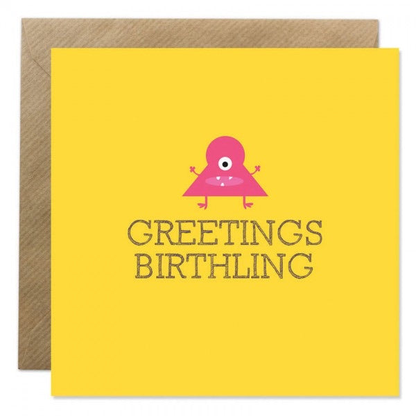Bold Bunny Card - Greetings Birthling